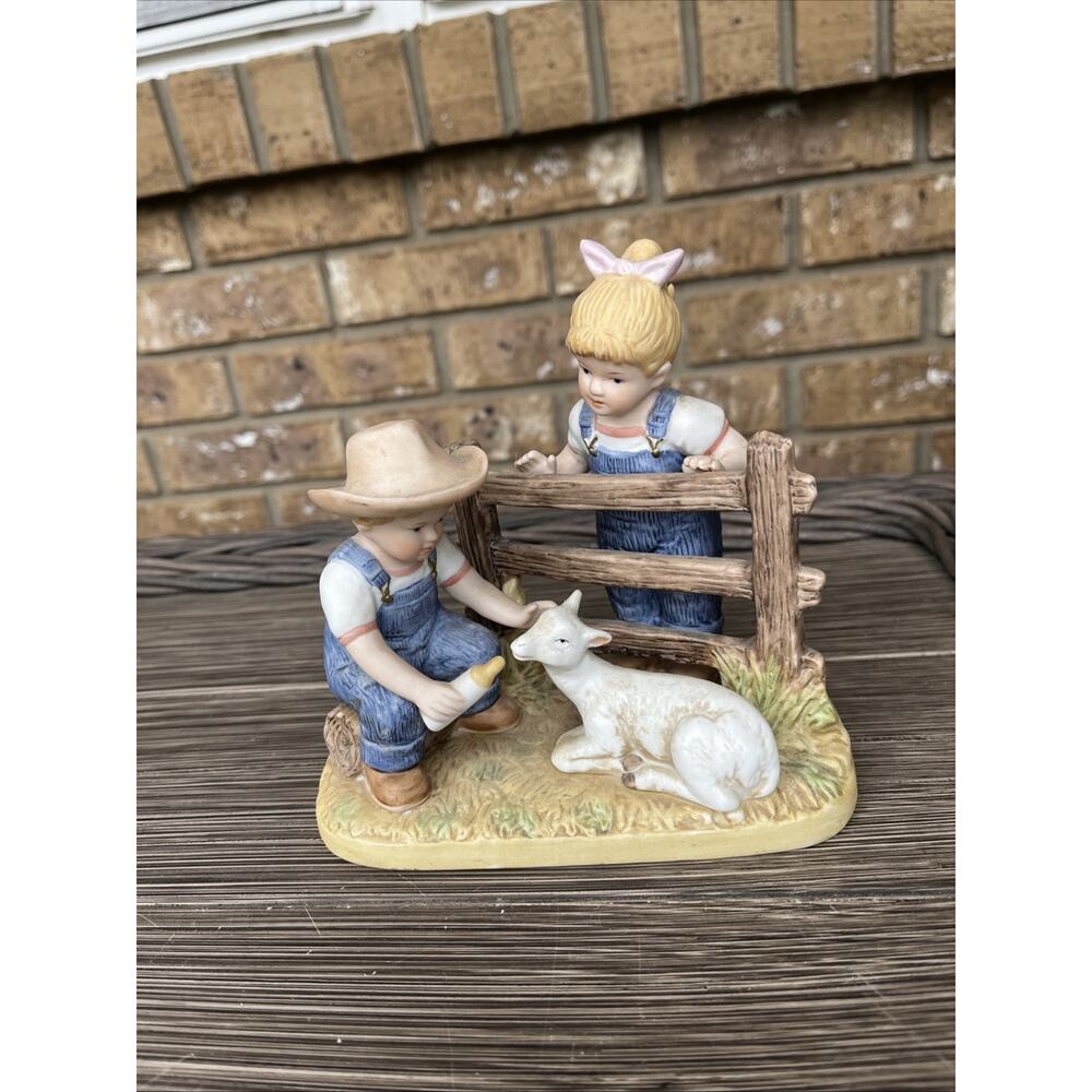 Denim Days Baby Goat 8807 Homco 1985 Girl Boy Danny Debbie